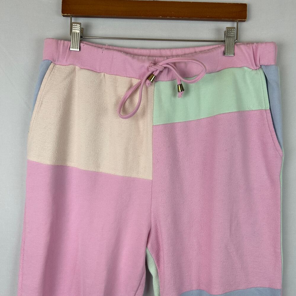 Loveshackfancy Patchwork Jogger Sweatpants Elasti… - image 2